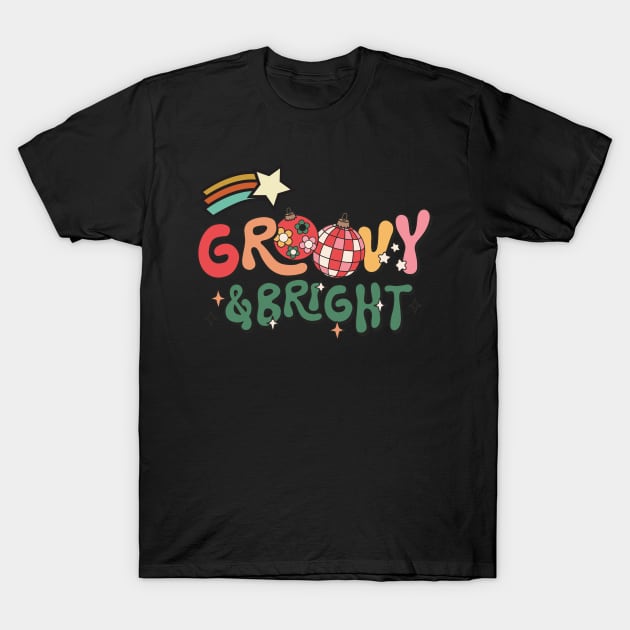 Groovy - Retro 70s Christmas Vibes T-Shirt by Adamova Shop